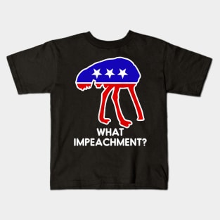 Ostrich Head Under Sand GOP Republican Impeachment Acquittal Kids T-Shirt